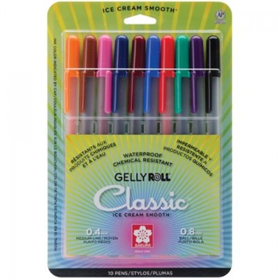 HJ gelly roll set 10 for black or white paper