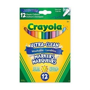 AC marqueur fin lavable Crayola 12 / pqt