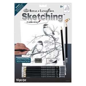 Sketching made easy - winter chickadees
