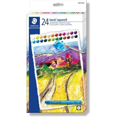 Set of 24 watercolor crayons