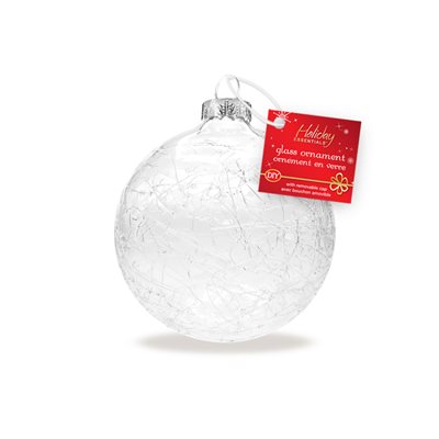 Round Cracked Glass Ornament 8cm