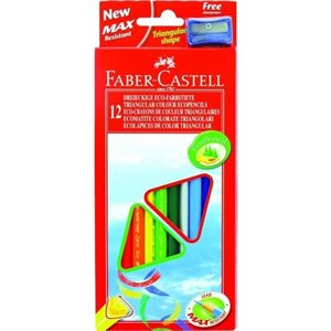 FAB color pencil triangle set 12 + sharpener