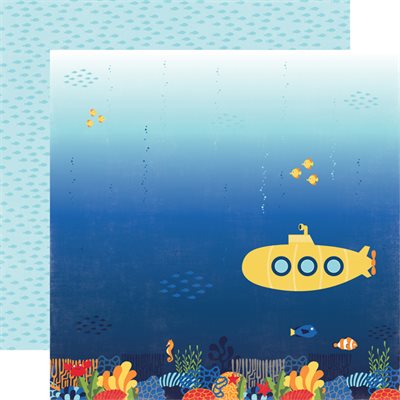 Paper 12x12 under sea submarines