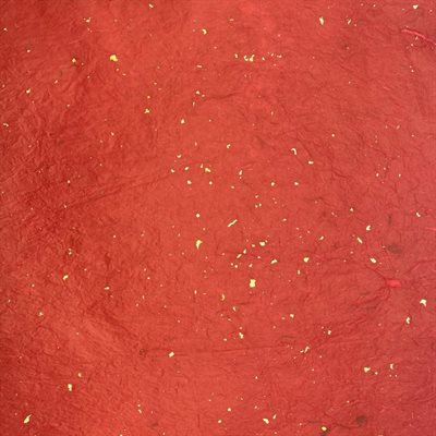 xuan paper 18.5''x25'' red gold dots