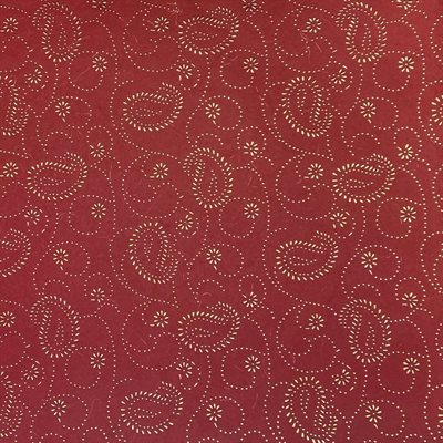 deco printed paper 24''x32'' red gold dots