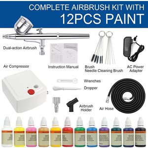Speder airbrush with paint kit 12 pcs