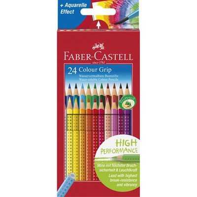 FAB water soluble pencil colour grip set 24